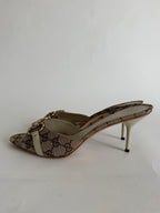 Gucci horsebit monogram heels