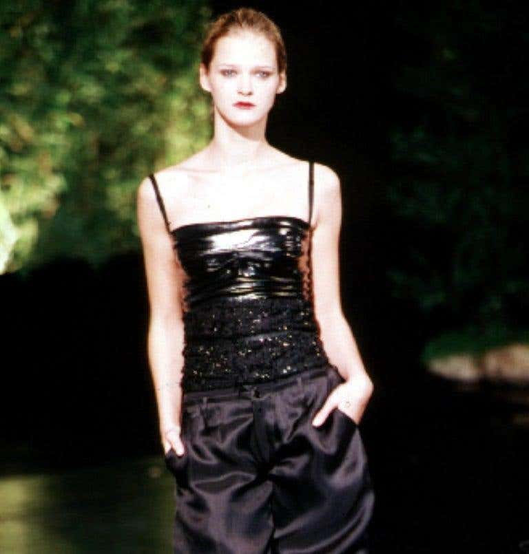 Dolce & Gabbana SS 1999 belt bustier sequin Runway