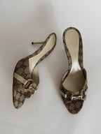 Gucci horsebit monogram heels