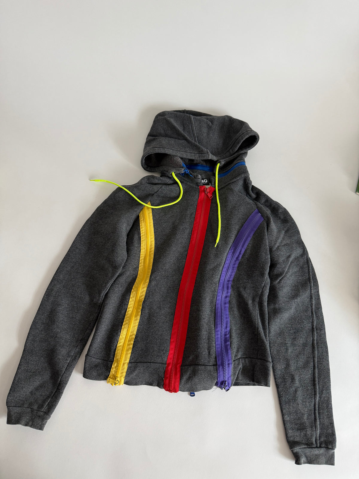 D&g vintage 90s colored zip sweatshirt hoodie