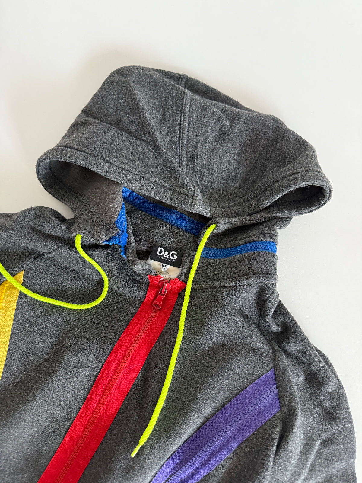 D&g vintage 90s colored zip sweatshirt hoodie