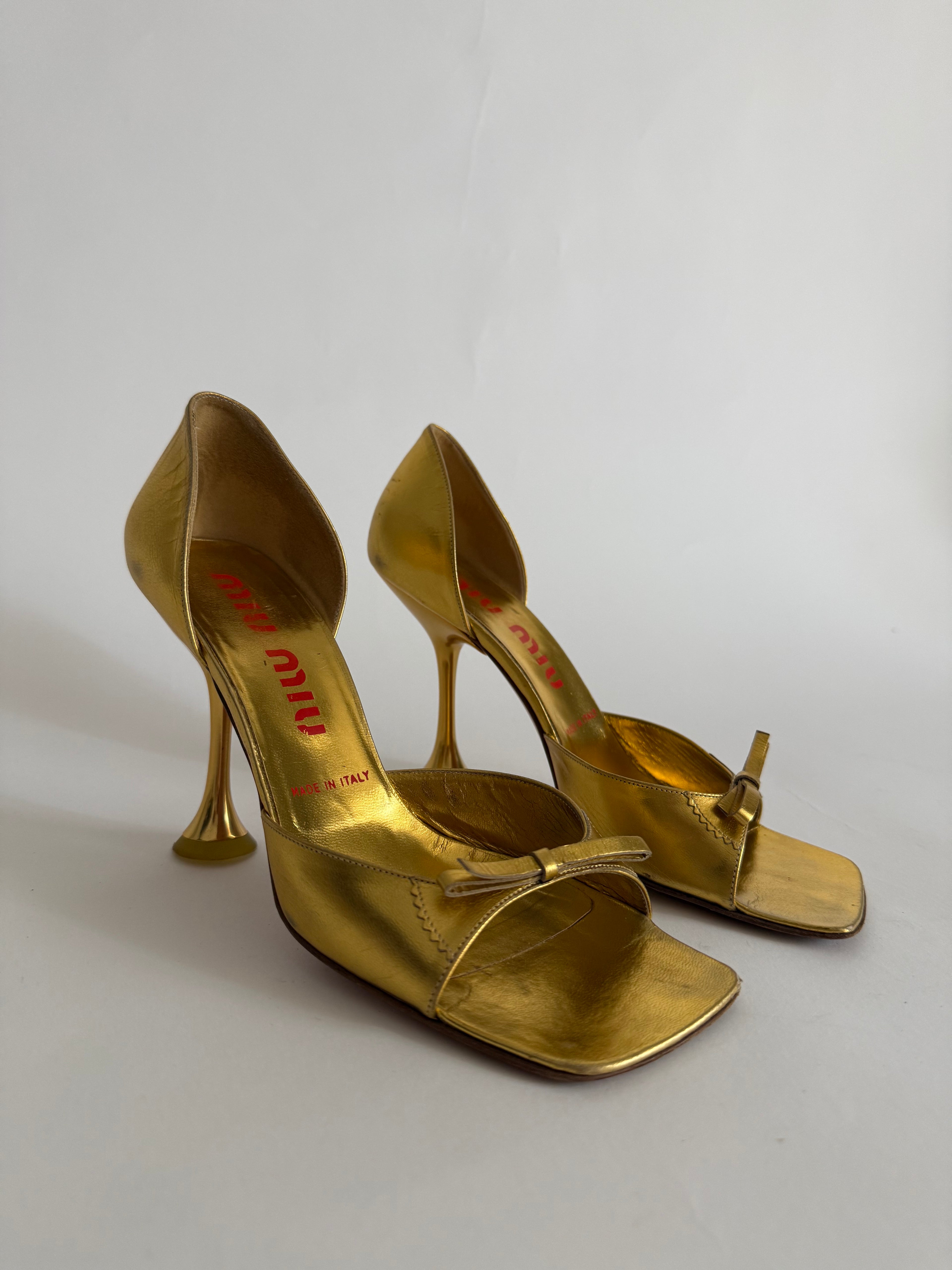 Miu Miu 1999 gold heels