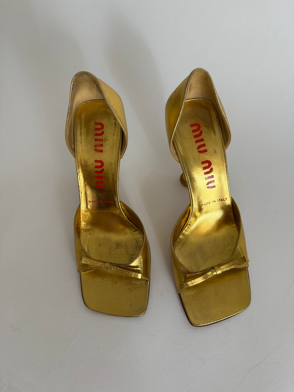 Miu Miu 1999 gold heels