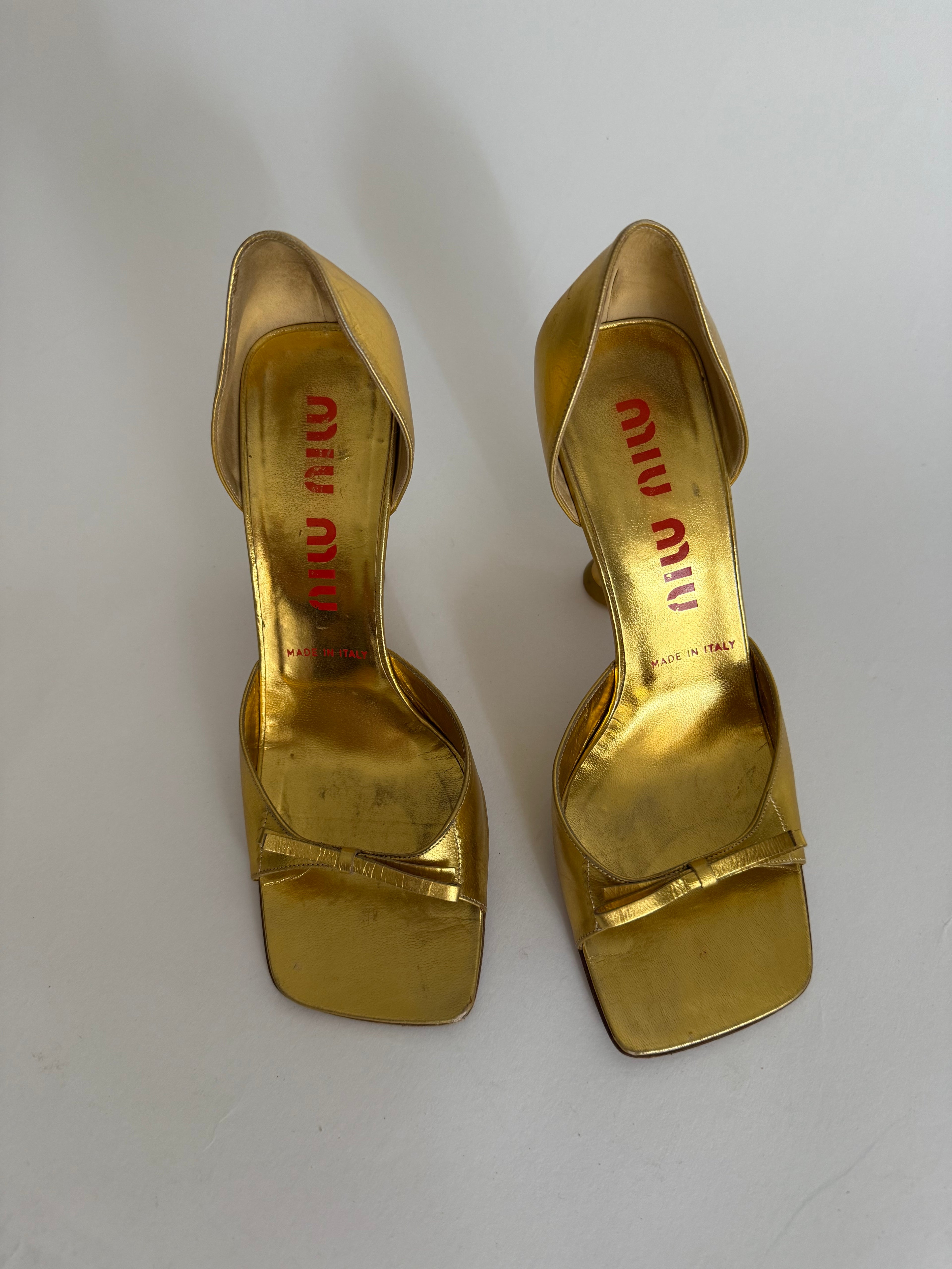 Miu Miu 1999 gold heels