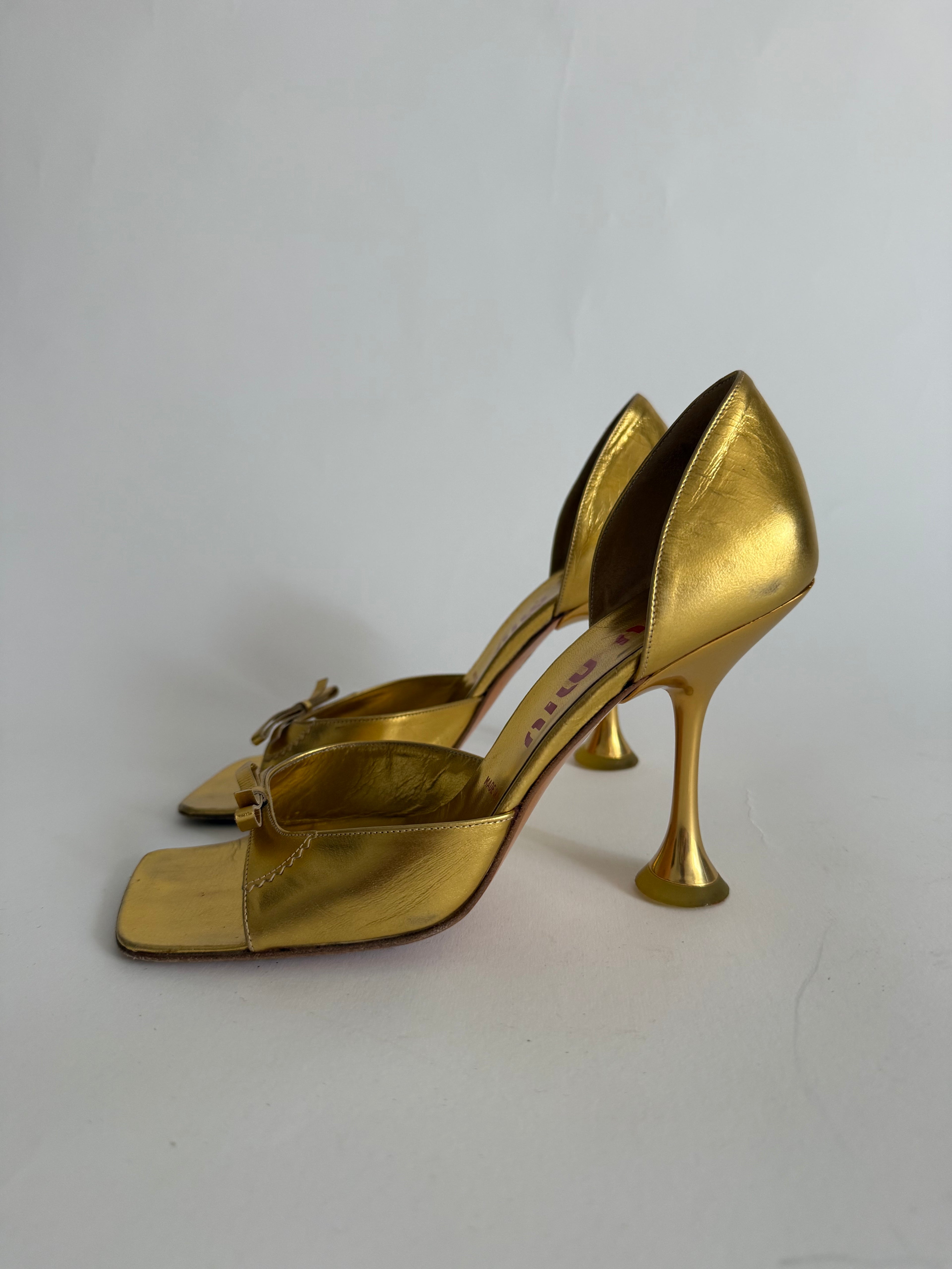 Miu Miu 1999 gold heels