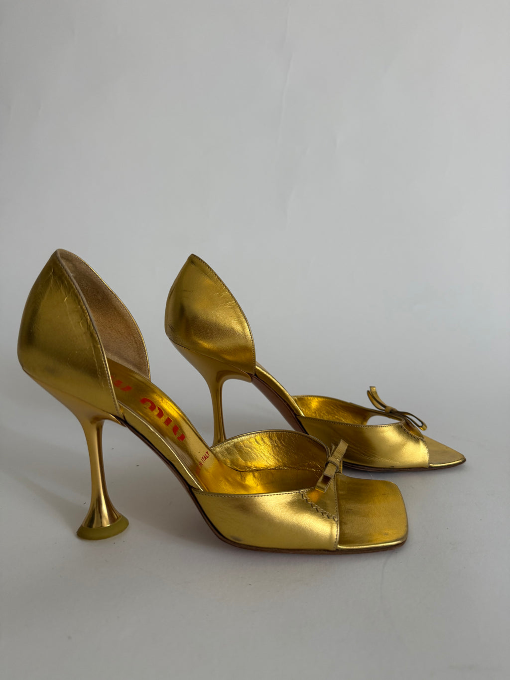 Miu Miu 1999 gold heels