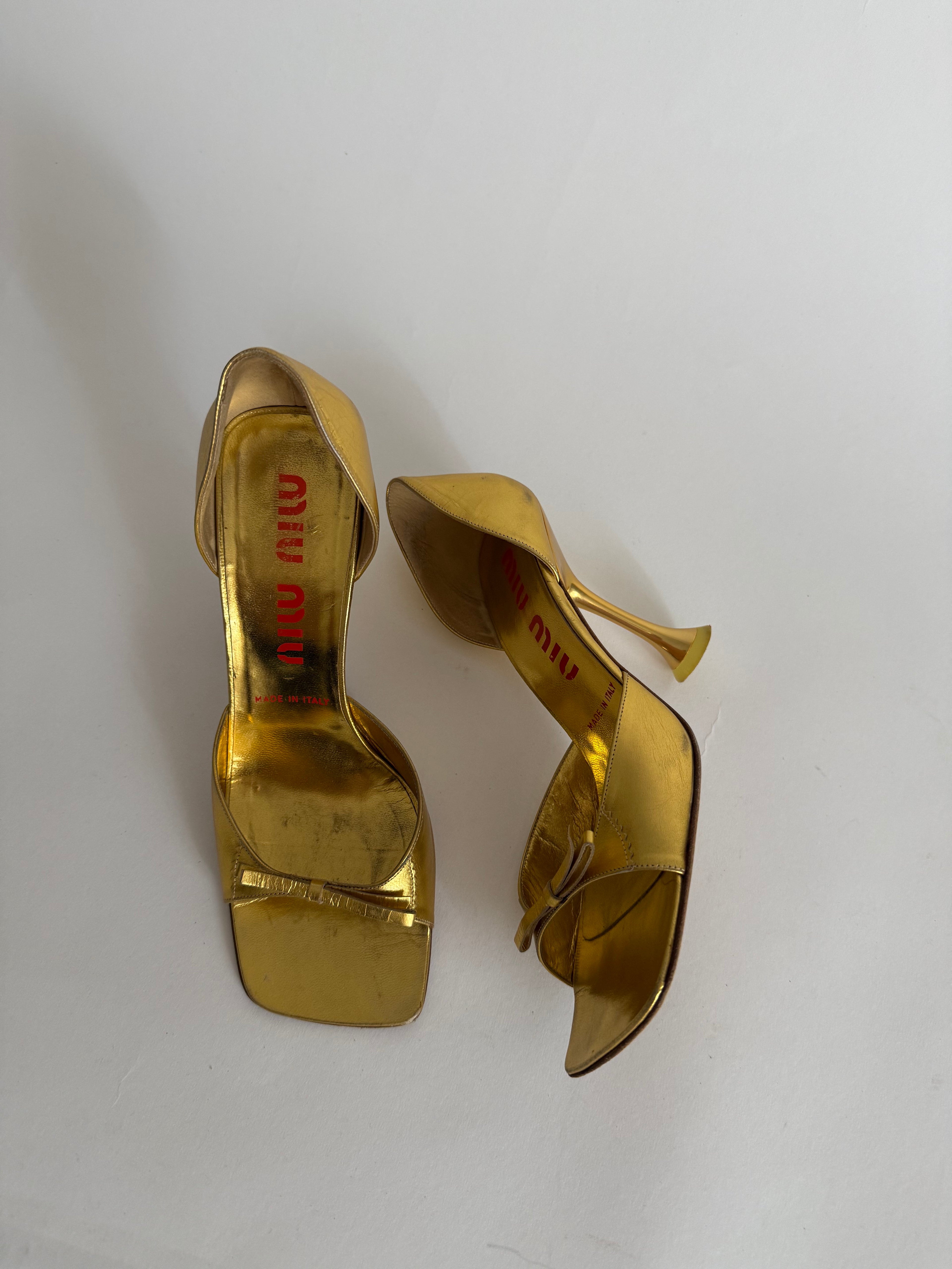 Miu Miu 1999 gold heels