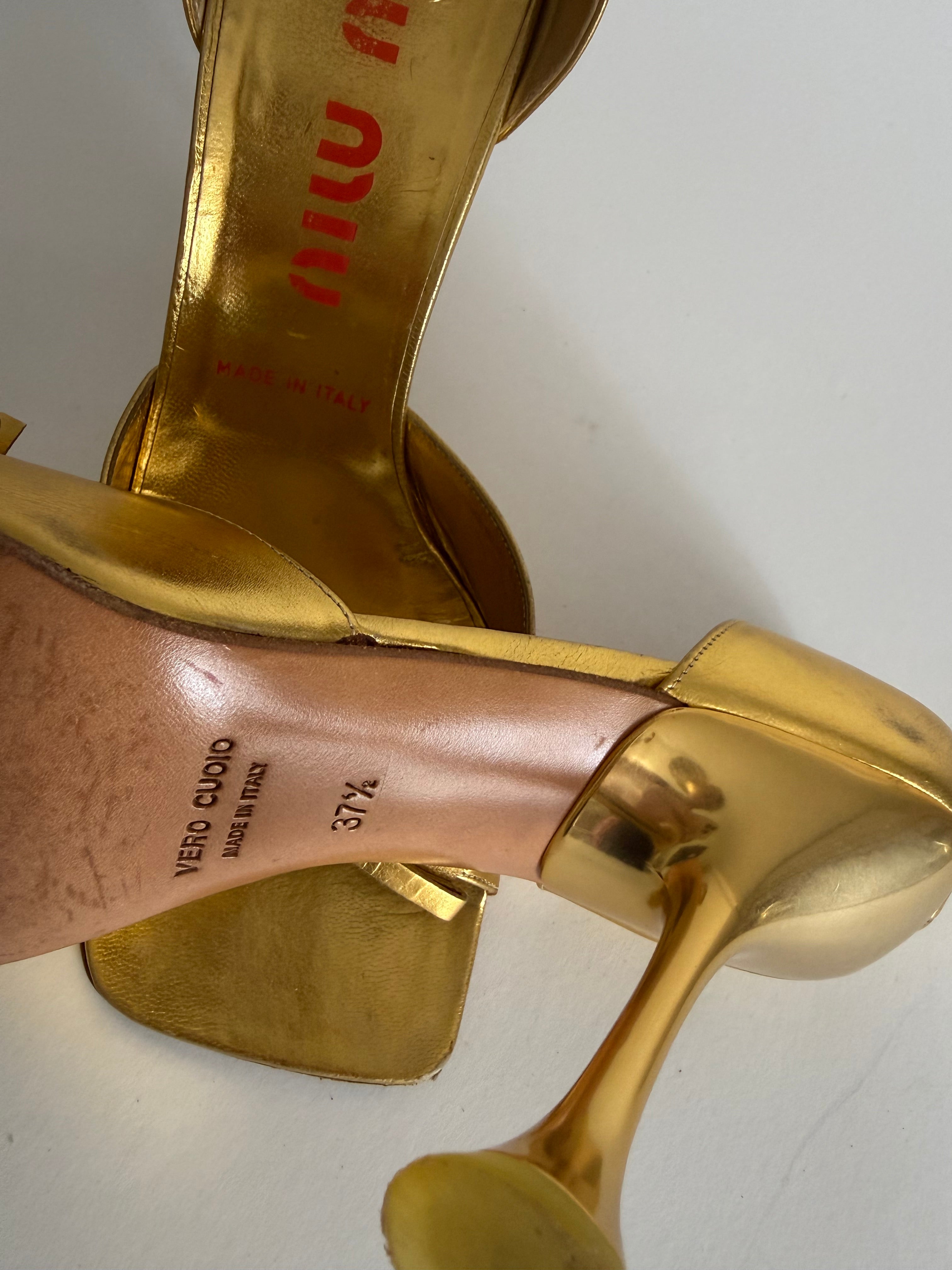 Miu Miu 1999 gold heels
