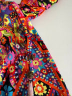 Iconic Gianni Versace FW 2002 Runway multicolor flower dress