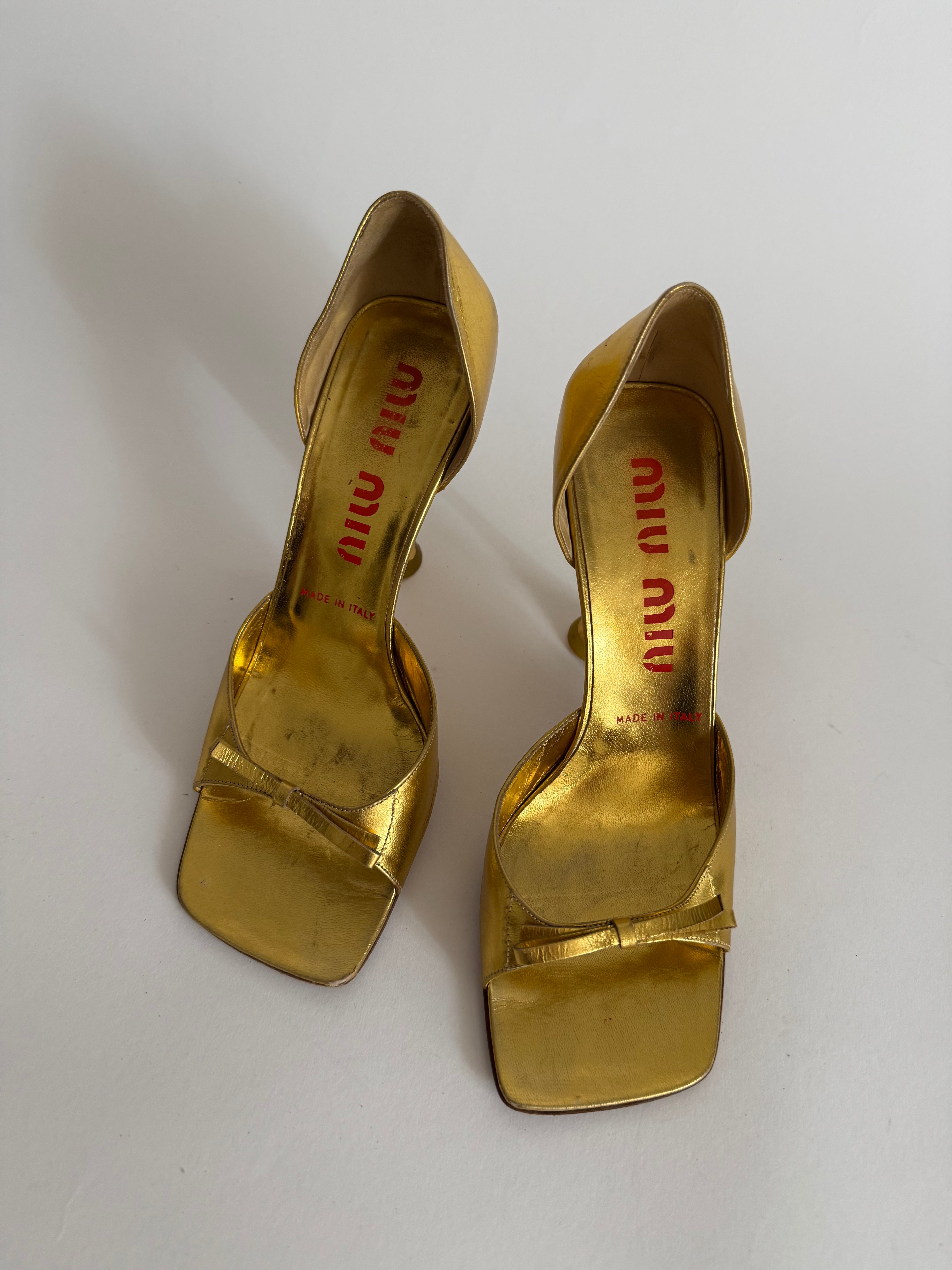 Miu Miu 1999 gold heels