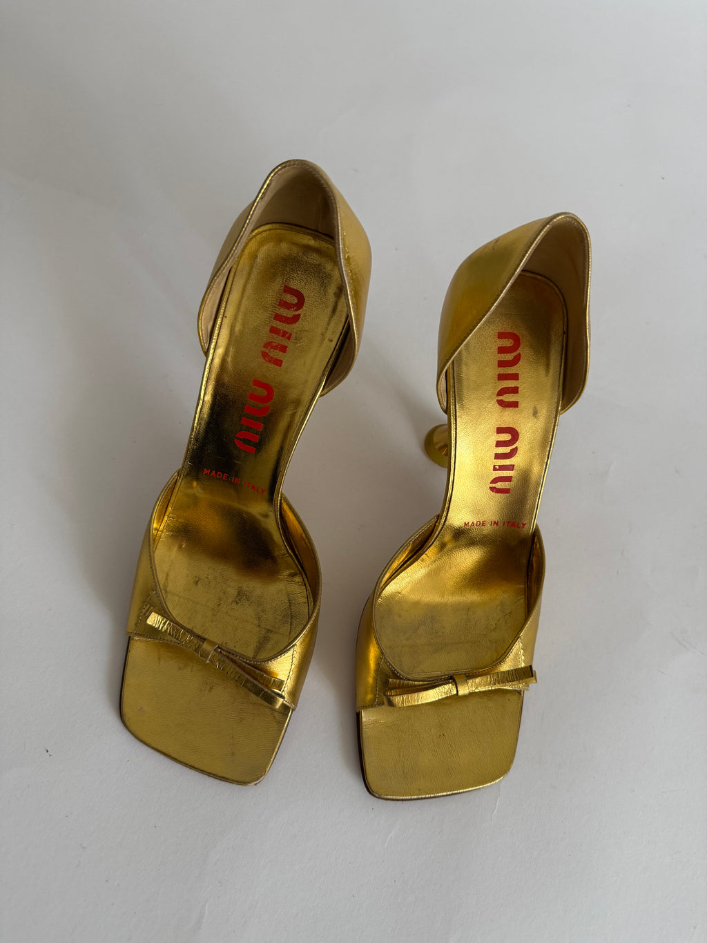 Miu Miu 1999 gold heels