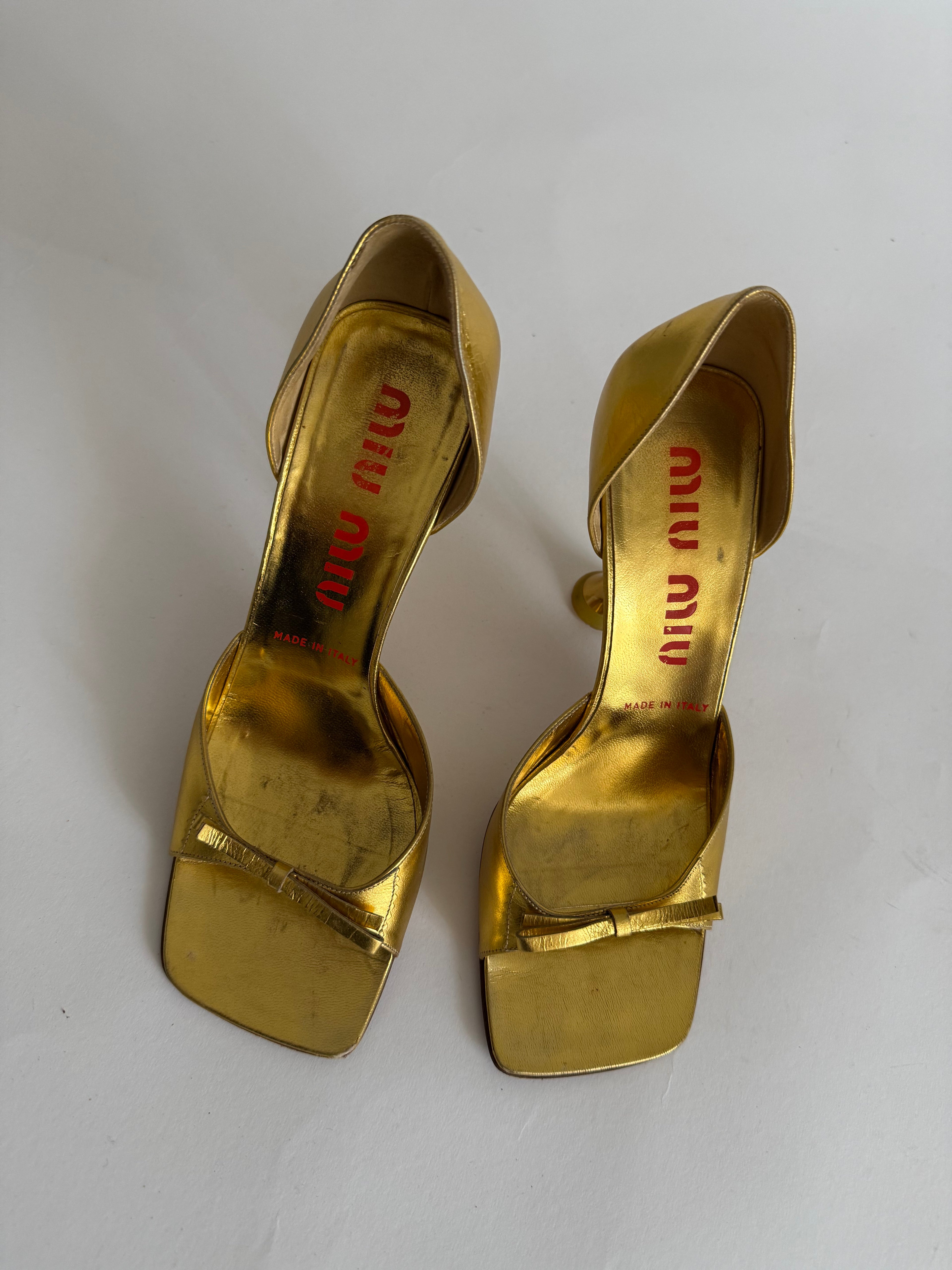 Miu Miu 1999 gold heels