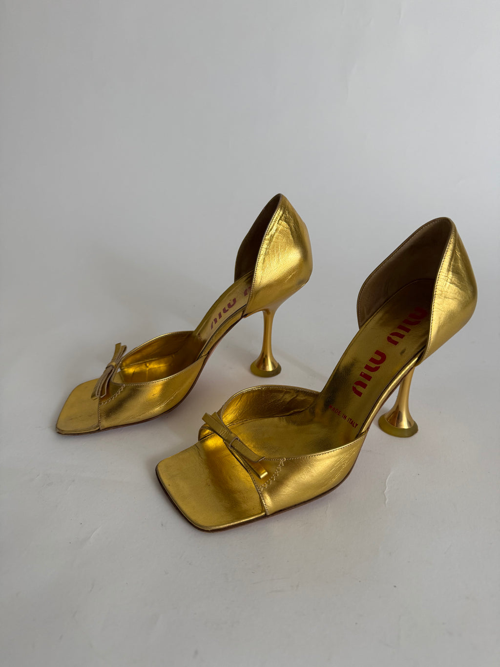 Miu Miu 1999 gold heels