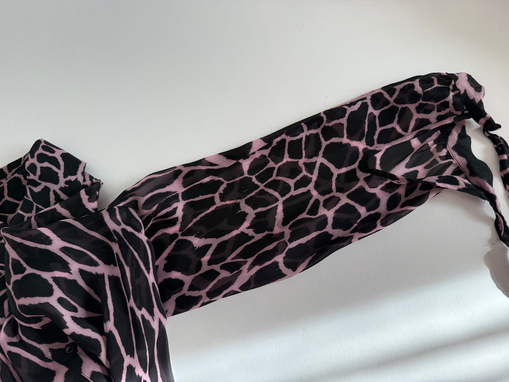 Roberto Cavalli FW 2000 silk giraffe shirt