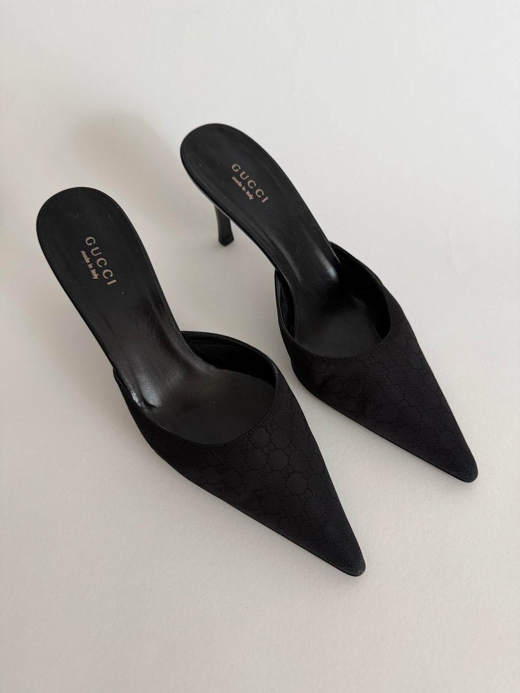 Gucci mules GG monogram tela