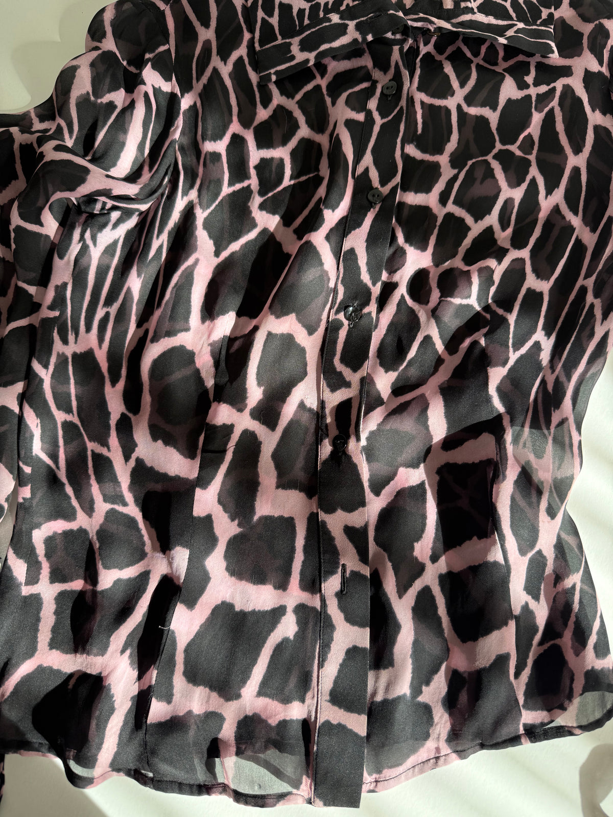 Roberto Cavalli FW 2000 silk giraffe shirt