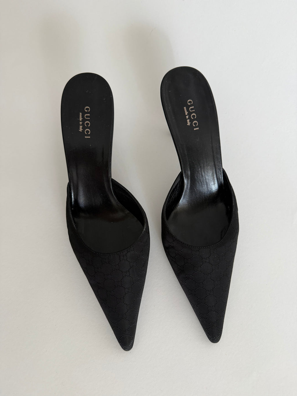 Gucci mules GG monogram tela