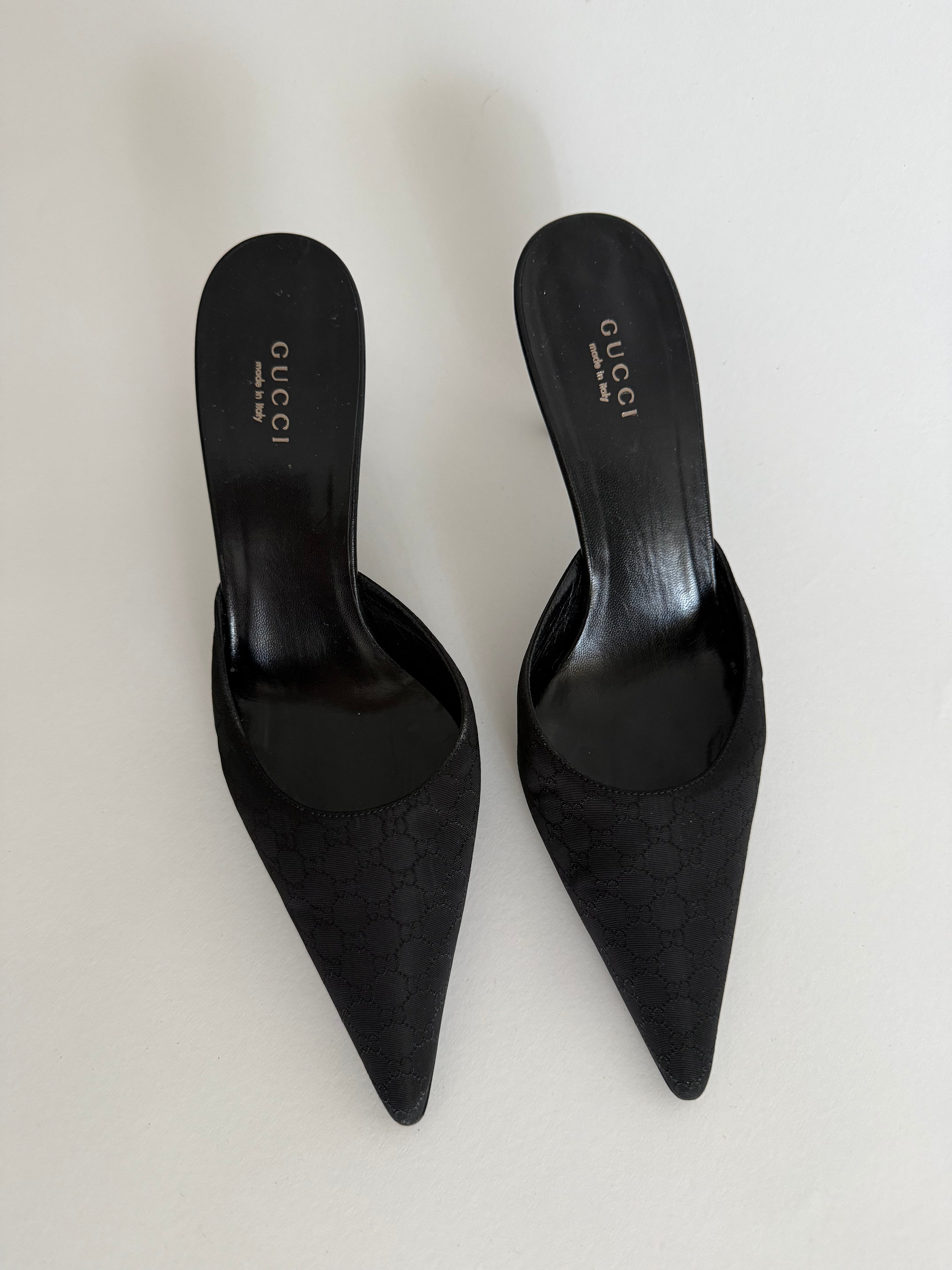 Gucci mules GG monogram tela