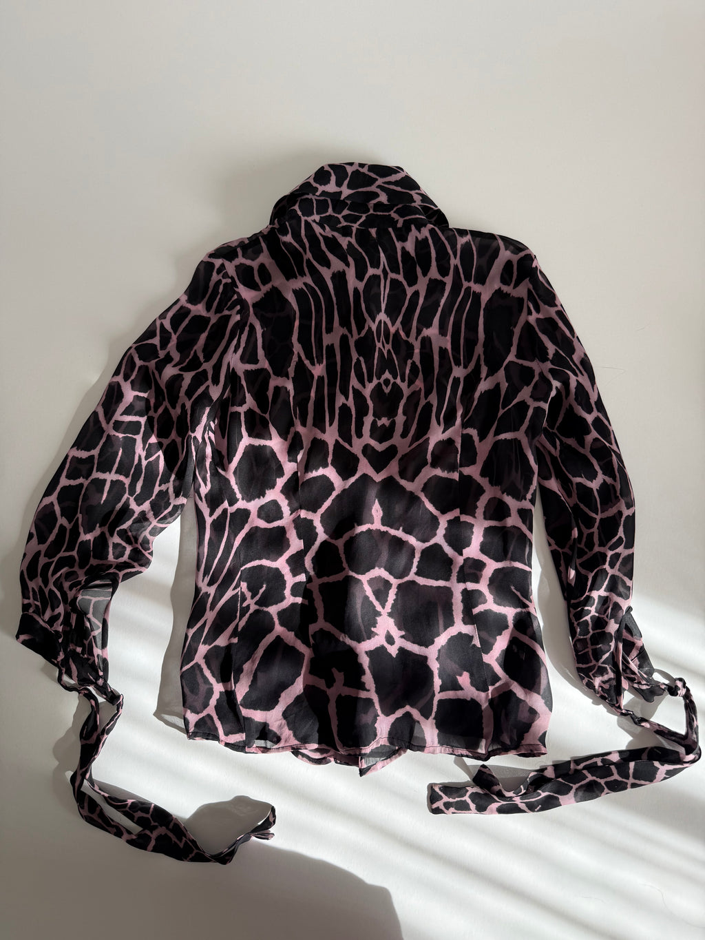Roberto Cavalli FW 2000 silk giraffe shirt
