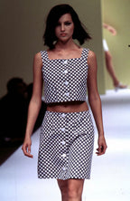 Iceberg SS 1996 yellow dress with white polka dots