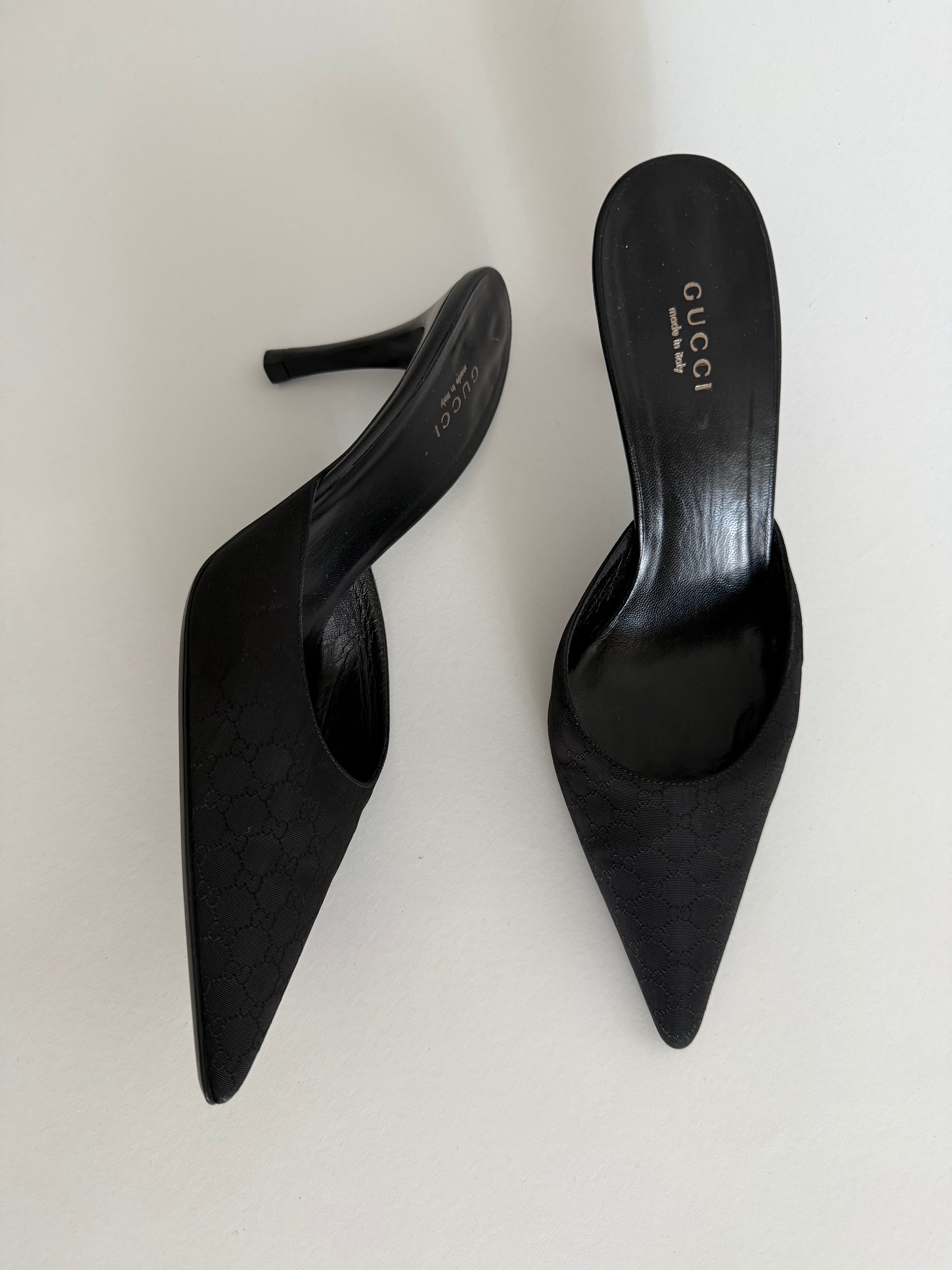 Gucci mules GG monogram tela
