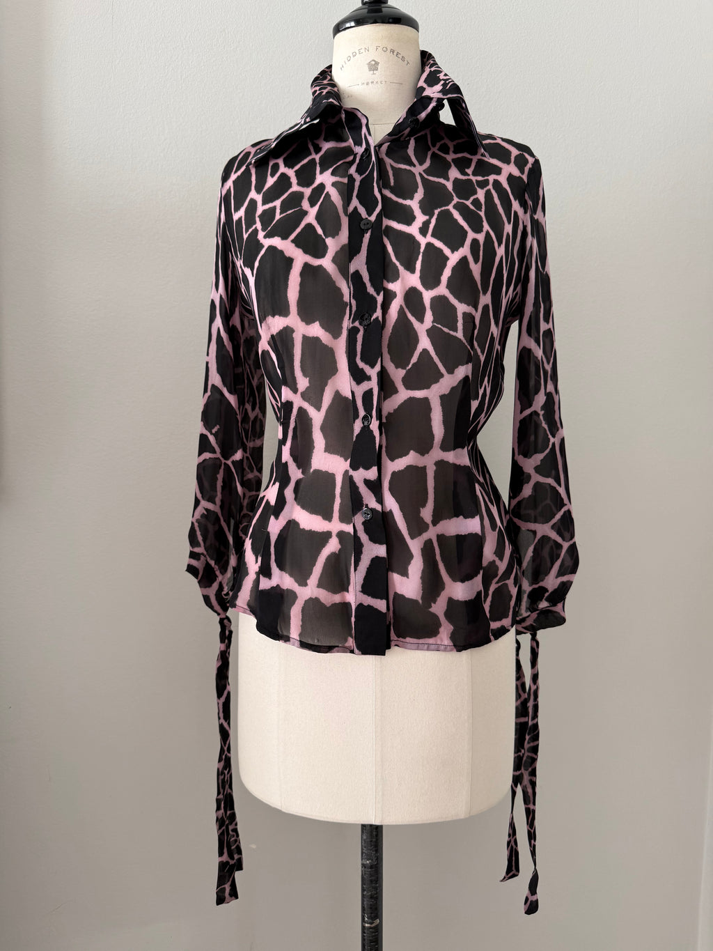Roberto Cavalli FW 2000 silk giraffe shirt