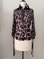Roberto Cavalli FW 2000 silk giraffe shirt