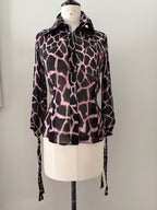 Roberto Cavalli FW 2000 silk giraffe shirt