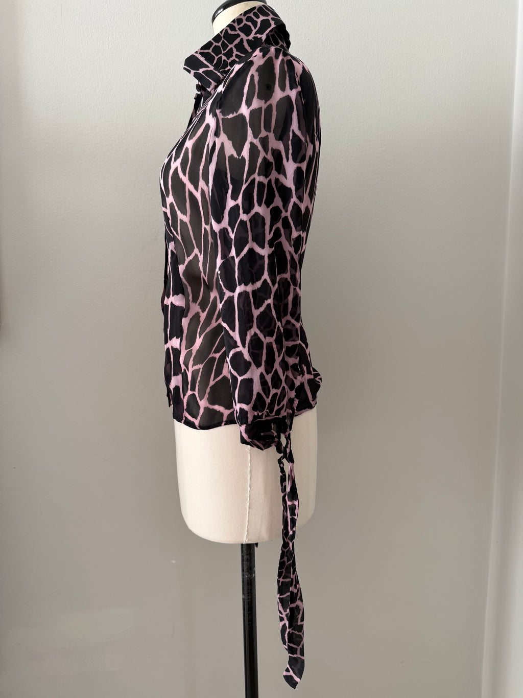 Roberto Cavalli FW 2000 silk giraffe shirt