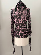 Roberto Cavalli FW 2000 silk giraffe shirt
