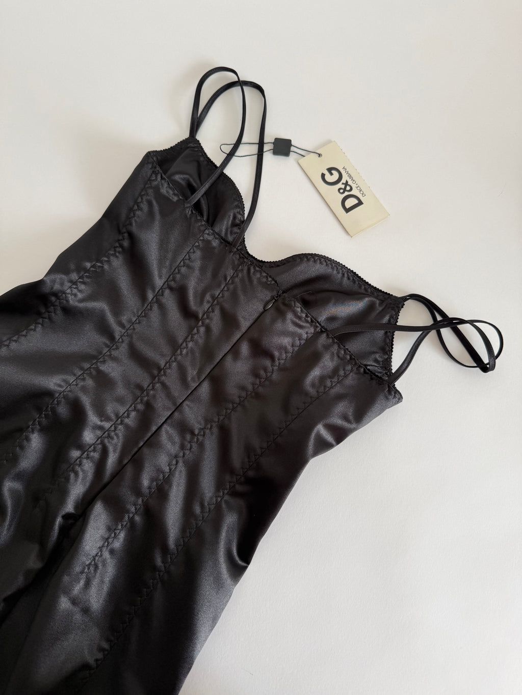 Dolce & Gabbana FW 2003 satin black dress