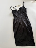 Dolce & Gabbana FW 2003 satin black dress