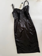 Dolce & Gabbana FW 2003 satin black dress