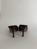 Gucci monogram leather GG mules