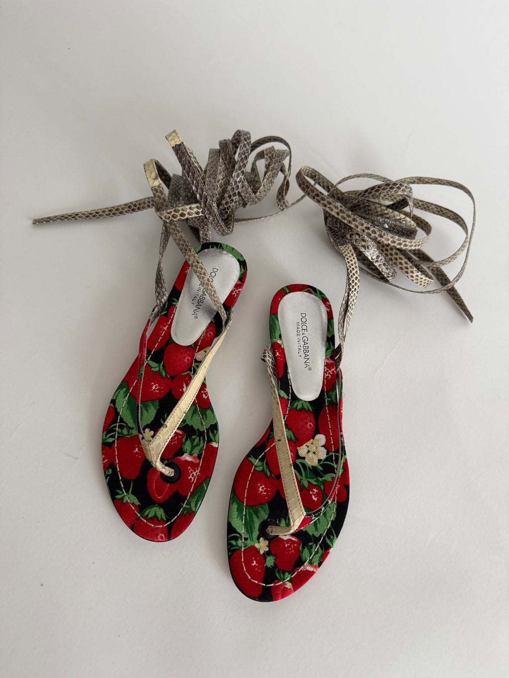 Dolce & Gabbana 90s strawberry sandals