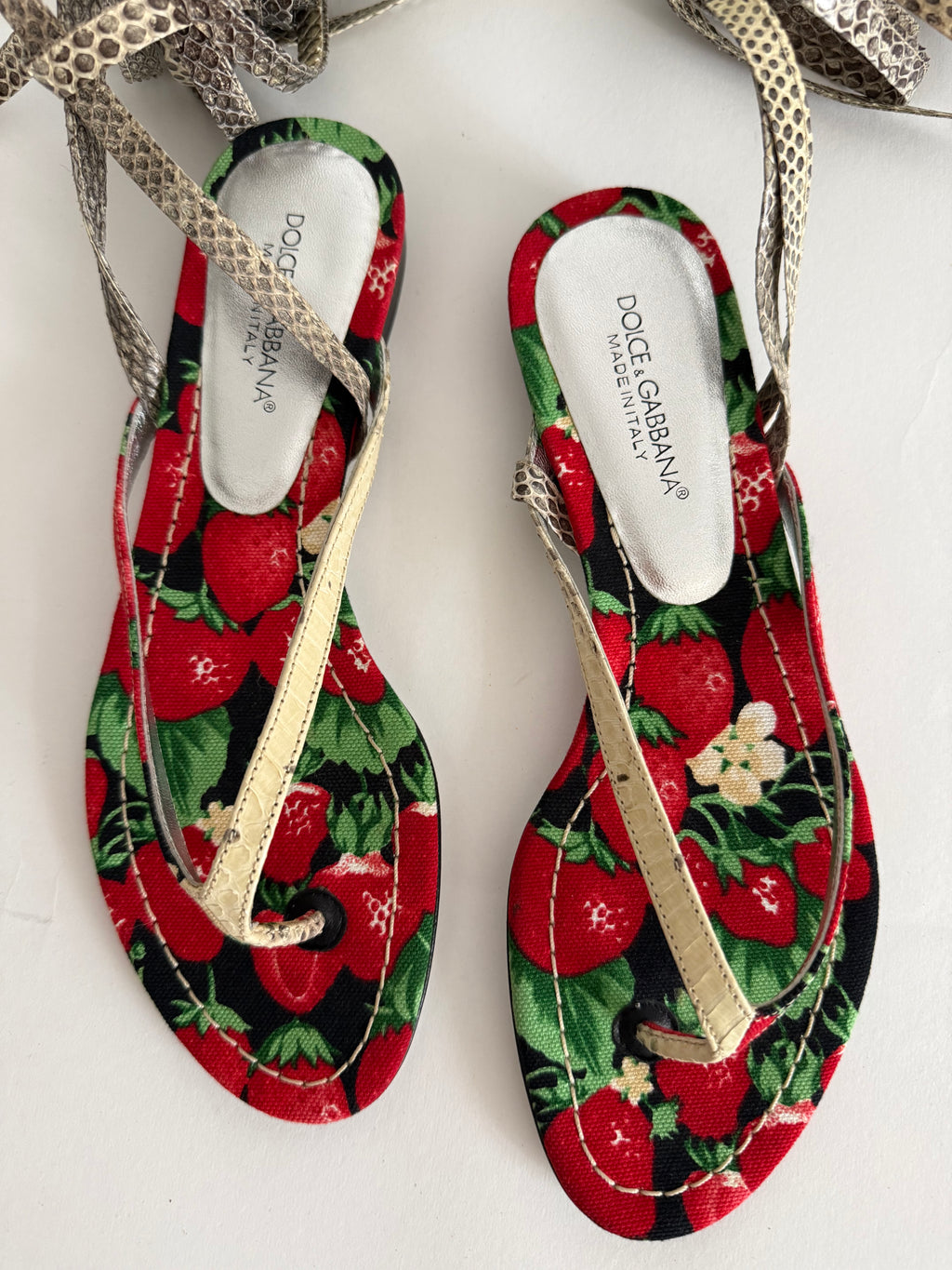 Dolce & Gabbana 90s strawberry sandals