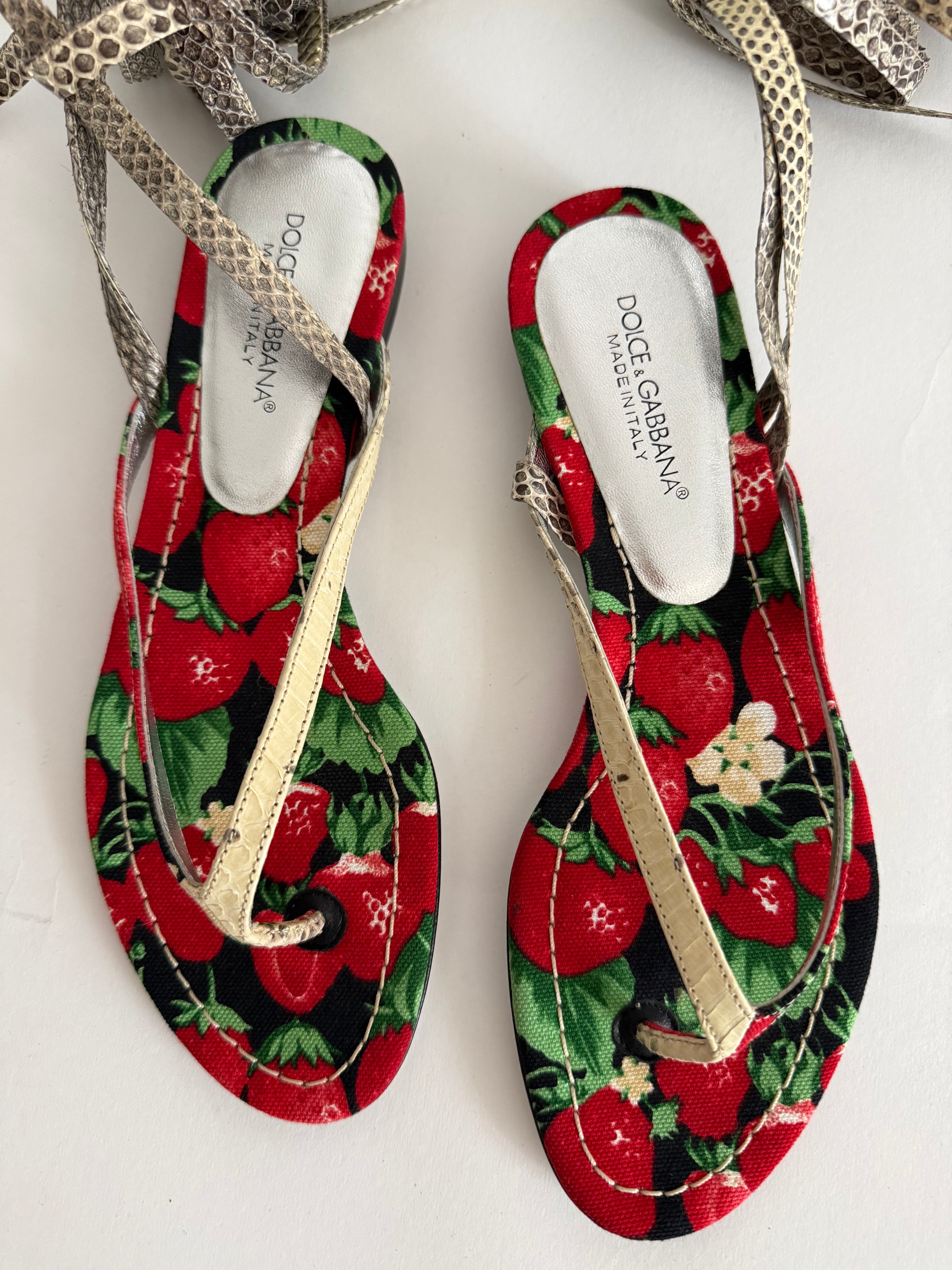 Dolce & Gabbana 90s strawberry sandals