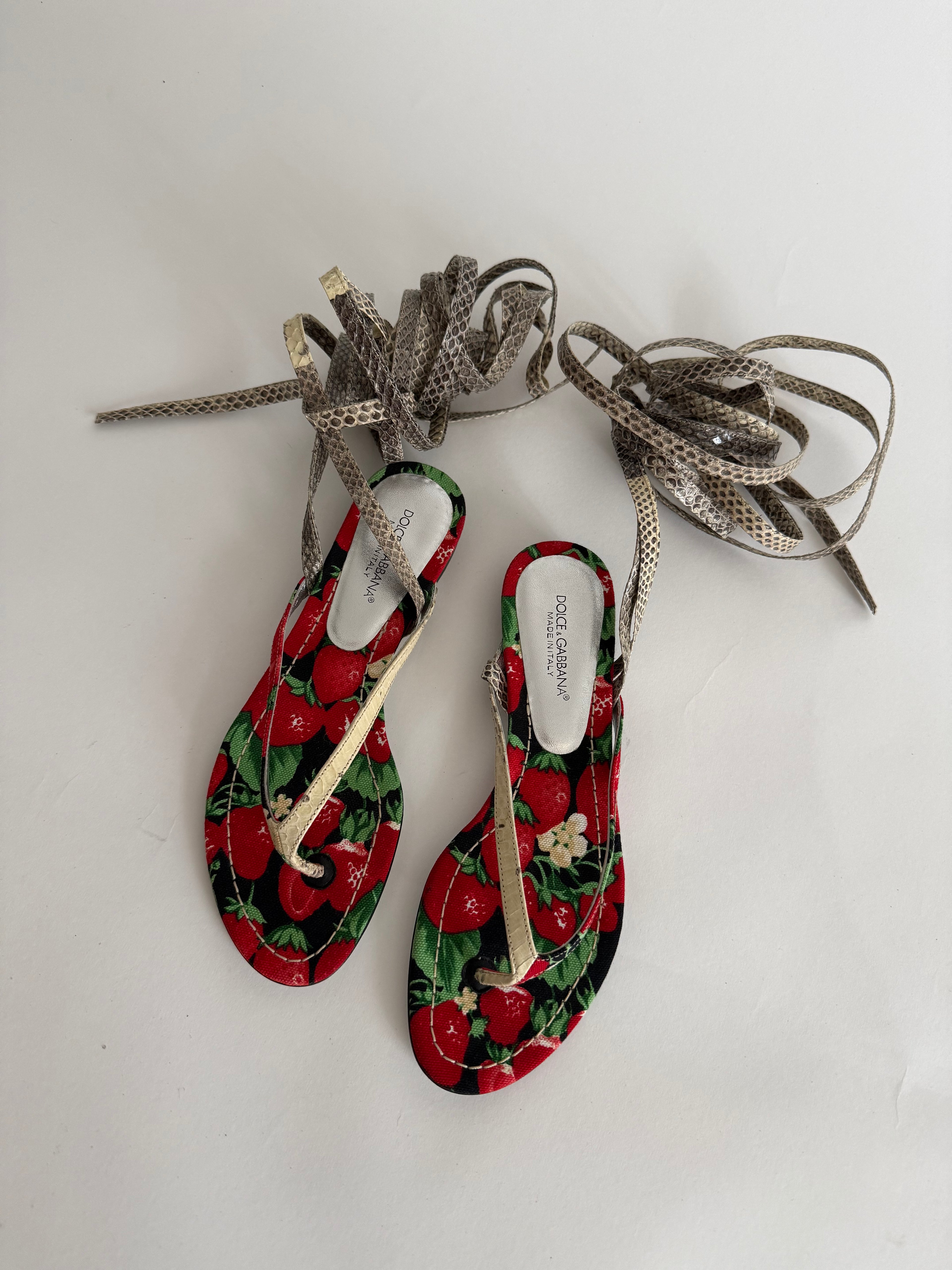 Dolce & Gabbana 90s strawberry sandals