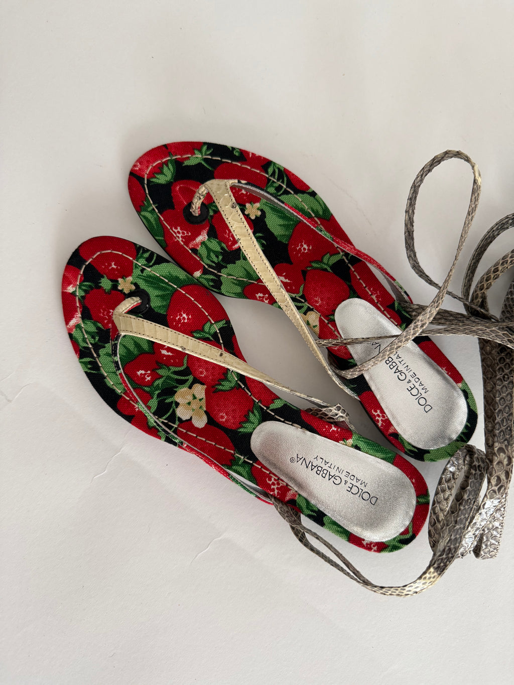 Dolce & Gabbana 90s strawberry sandals