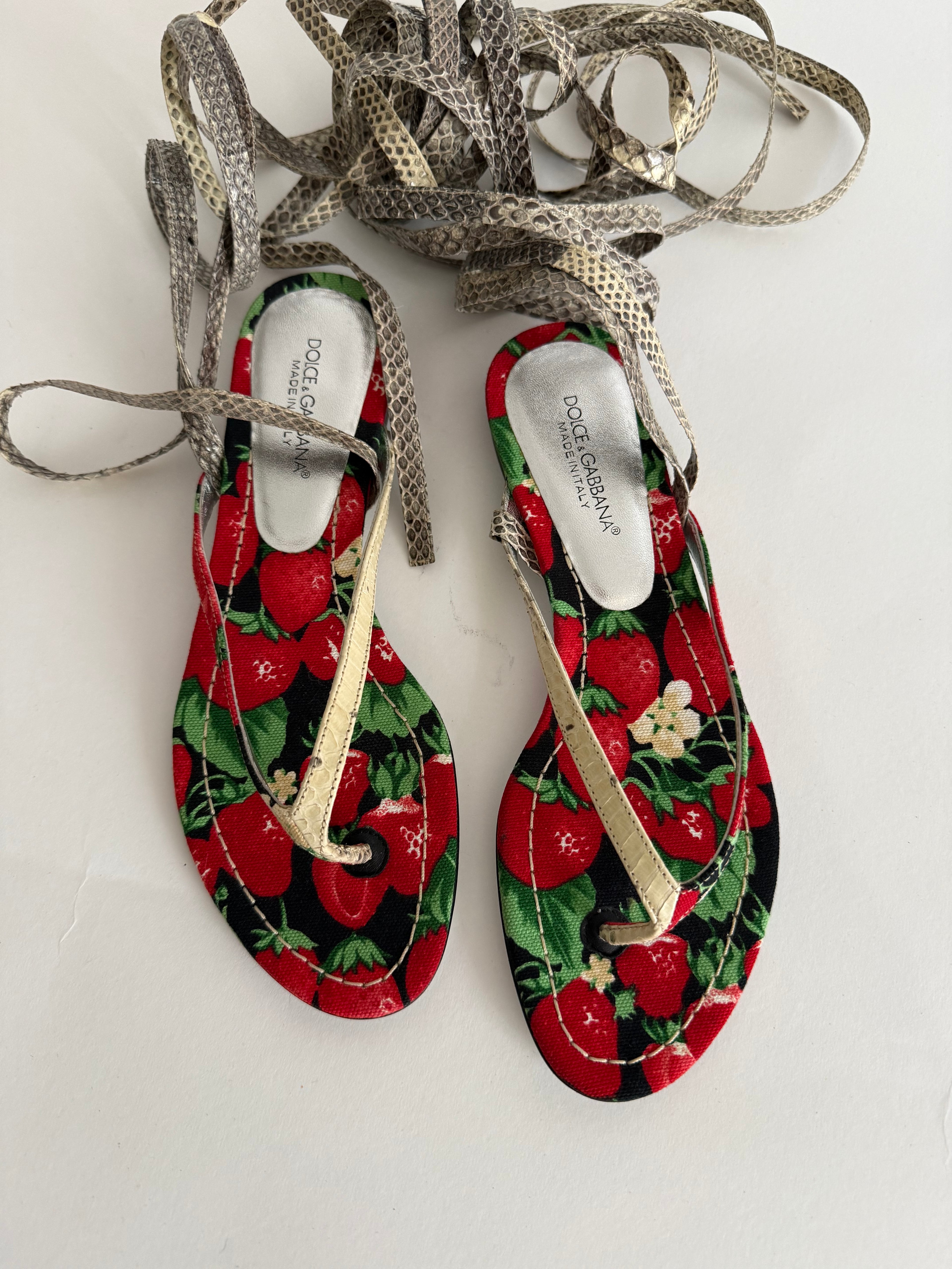 Dolce & Gabbana 90s strawberry sandals