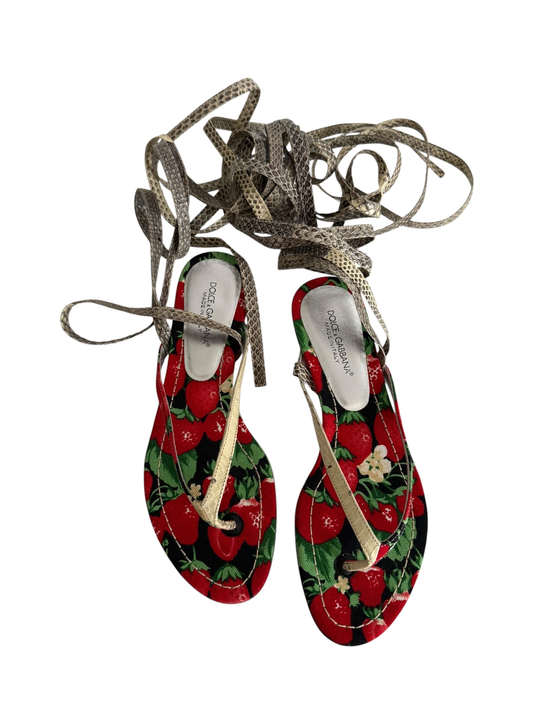 Dolce & Gabbana 90s strawberry sandals