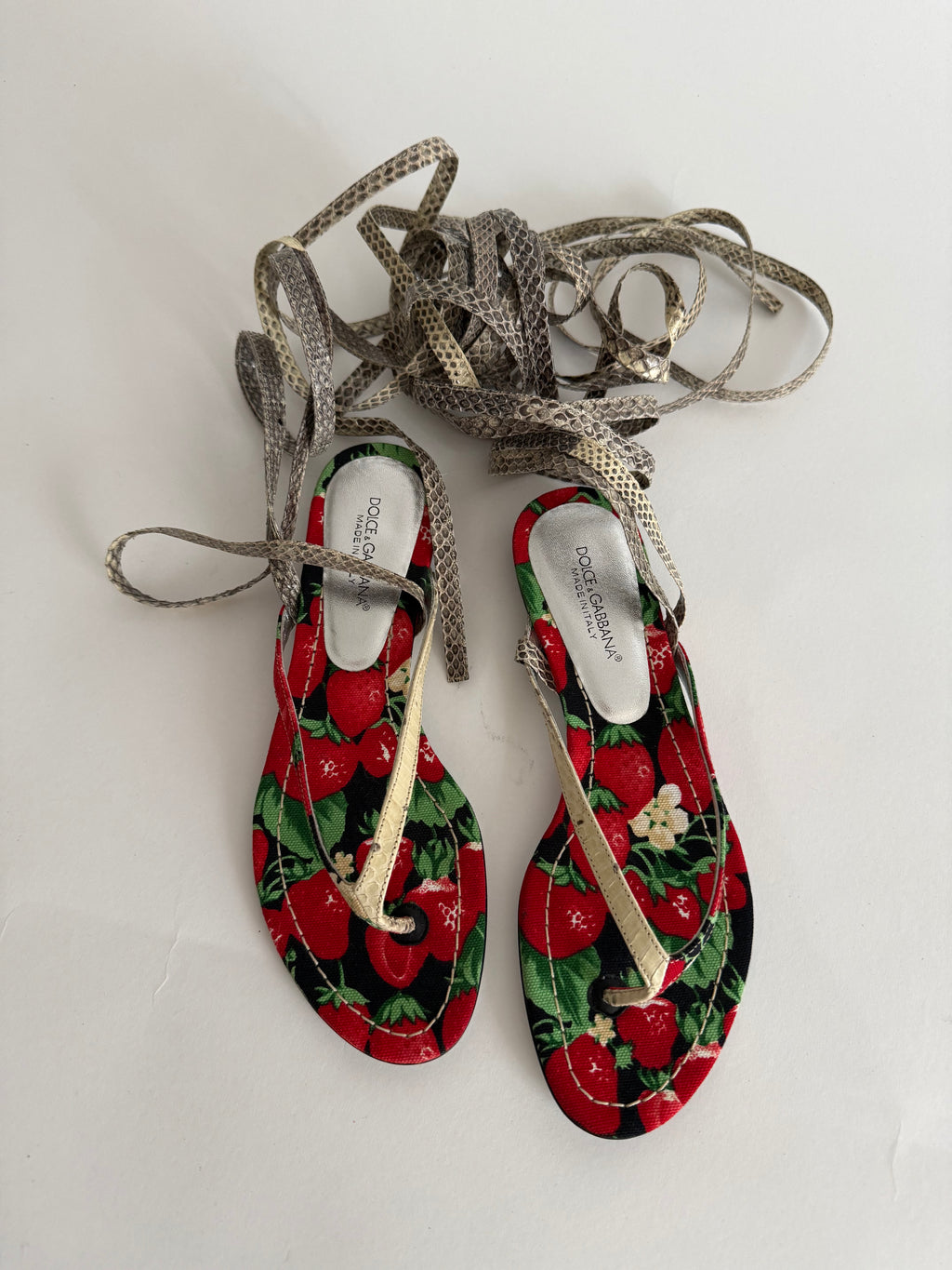 Dolce & Gabbana 90s strawberry sandals