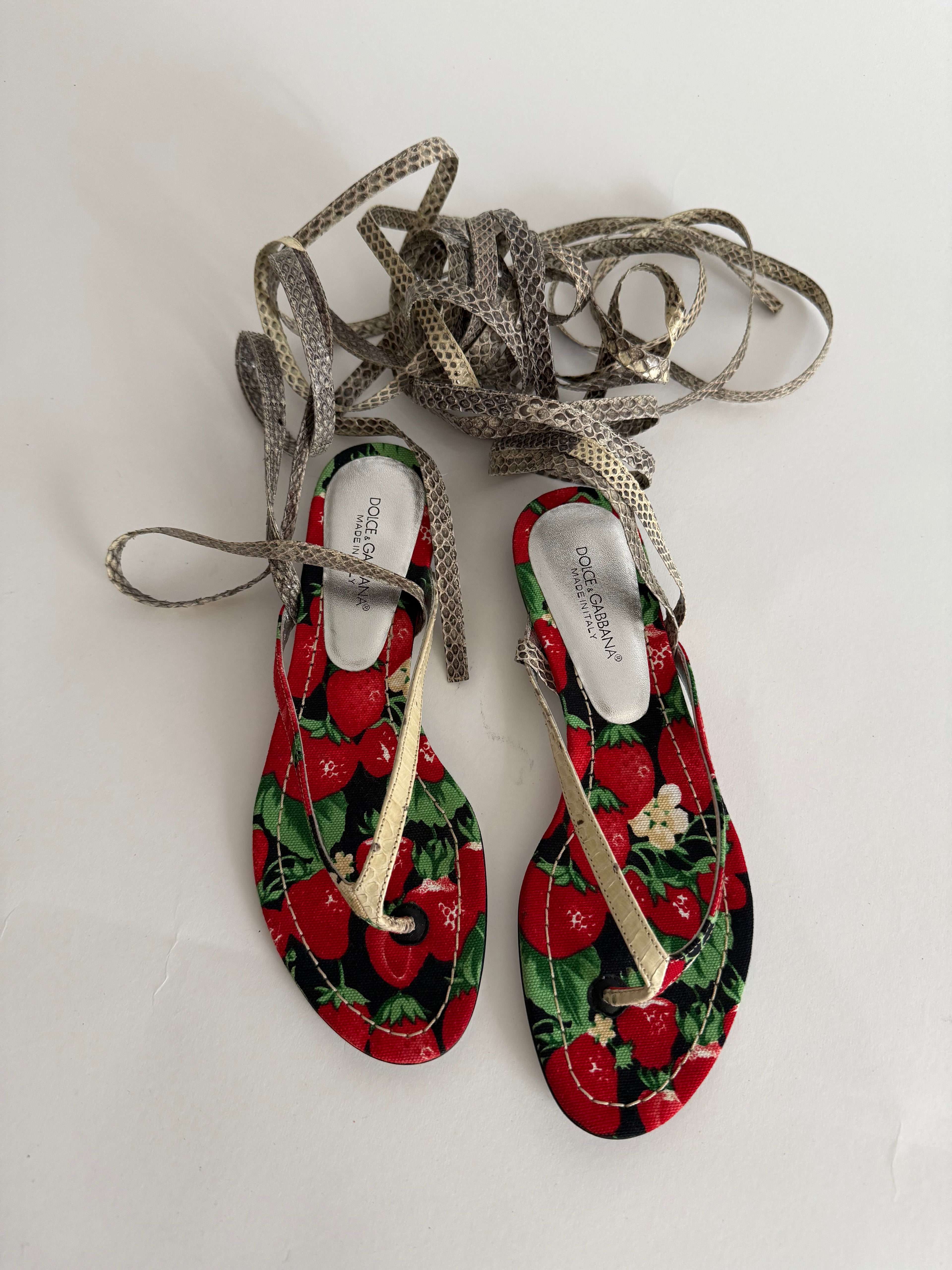 Dolce & Gabbana 90s strawberry sandals