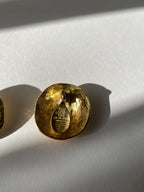 Givenchy gold clip earrings 90s