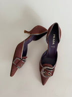 Prada 2002 brown heels
