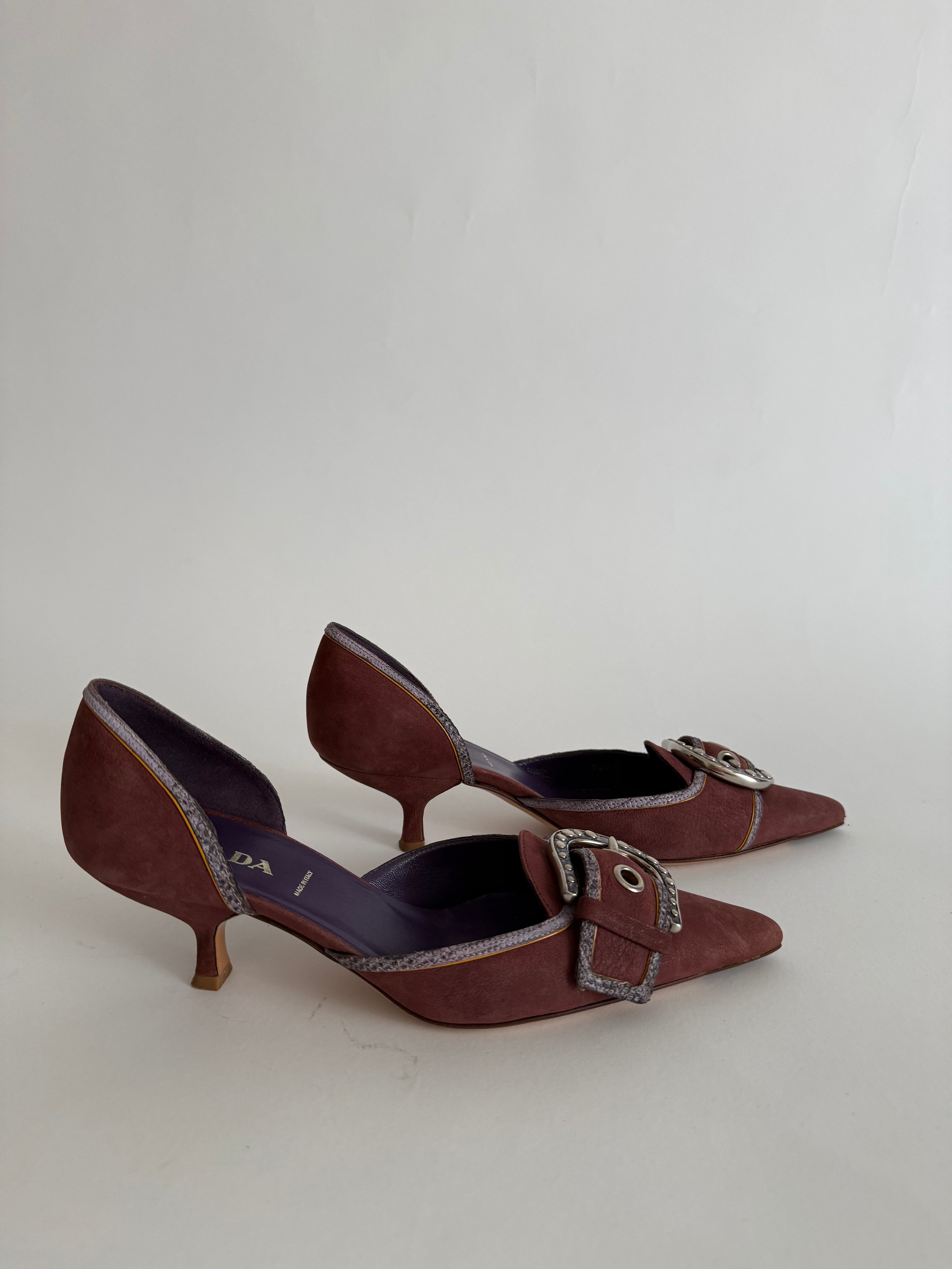 Prada 2002 brown heels