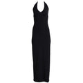 Jean Paul Gaultier long black cut-out dress early 2000s