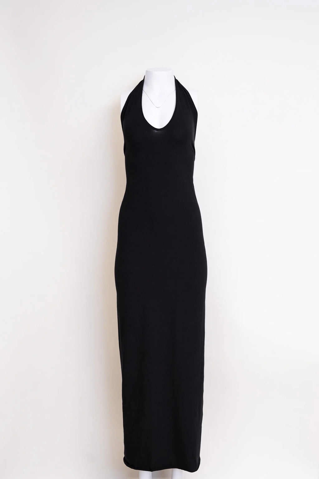Jean Paul Gaultier long black cut-out dress early 2000s