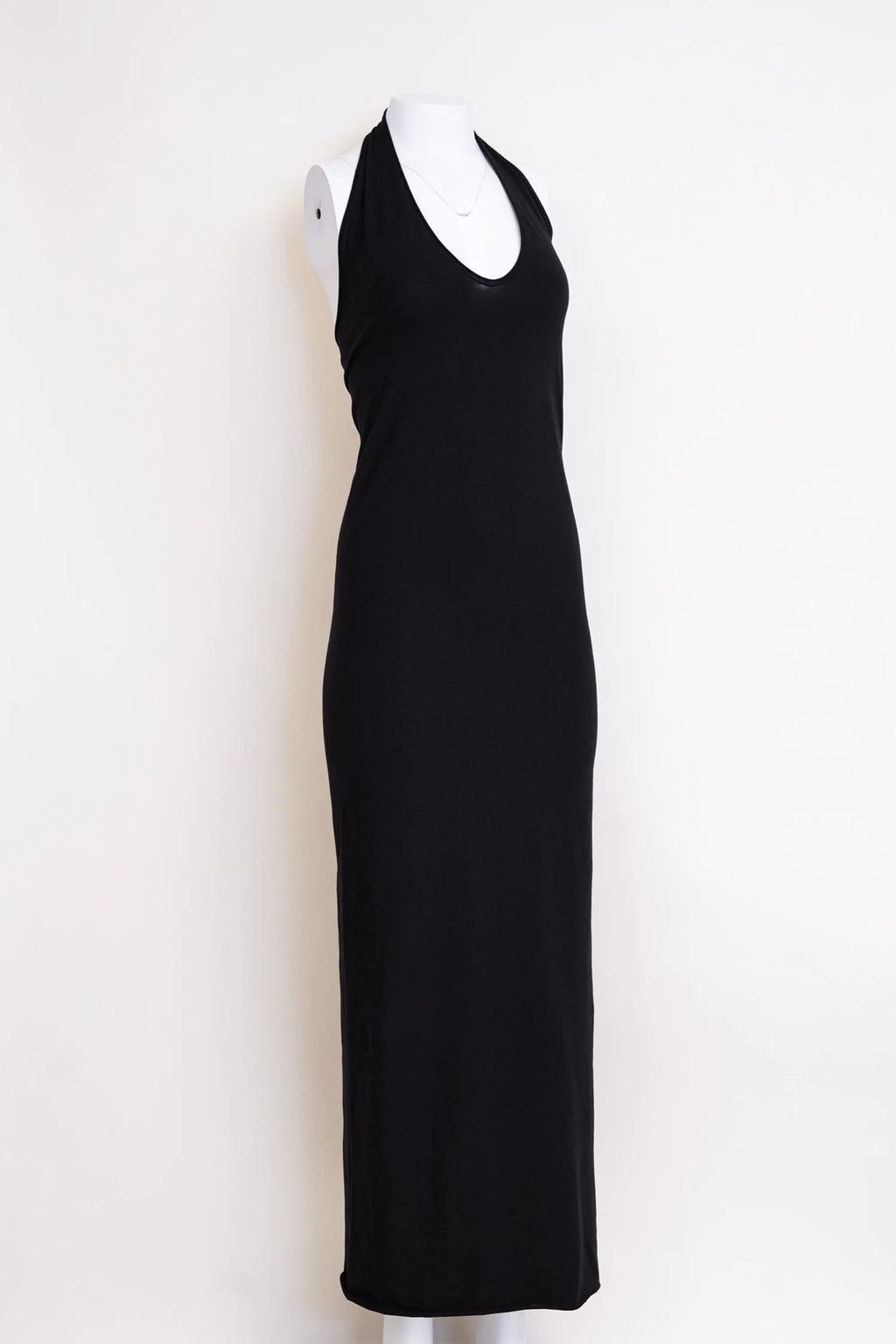 Jean Paul Gaultier long black cut-out dress early 2000s