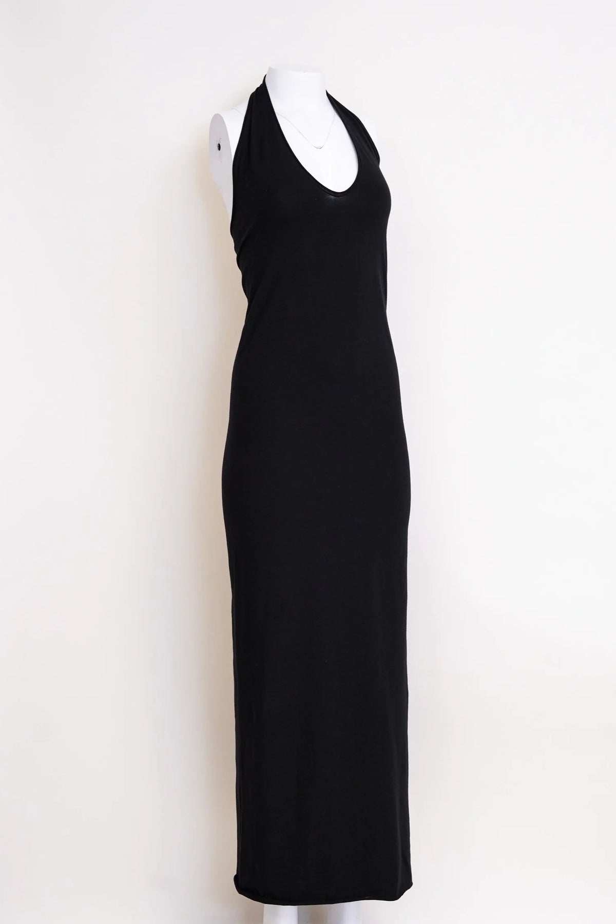 Jean Paul Gaultier long black cut-out dress early 2000s